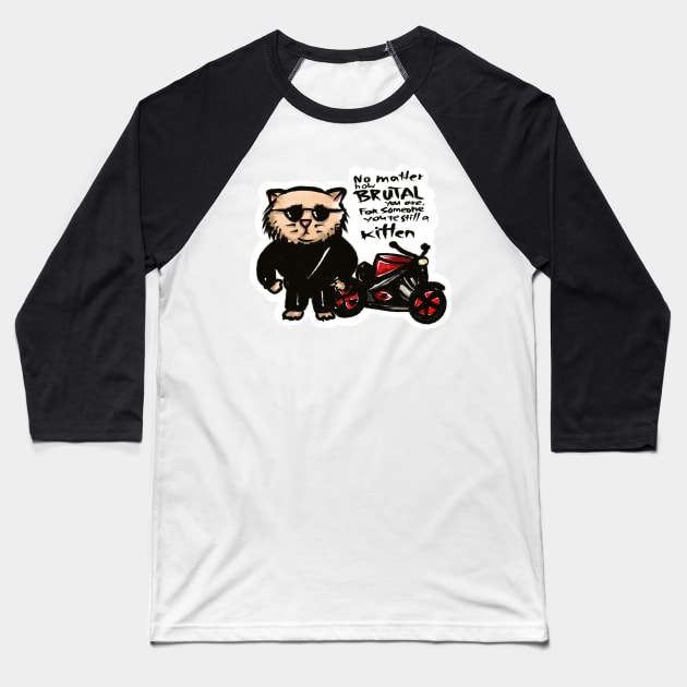 biker. cat. Baseball T-Shirt by barbasantara